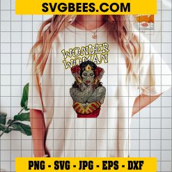 Wonder Woman Zombie Halloween SVG, Wonder Woman DC Comics SVG PNG DXF EPS on Shirt