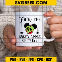 You’re The Candy Apple Of My Eye Svg, Teacher Halloween Svg on Cup