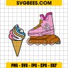 Barbie Inline Skate SVG PNG, Barbie Roller Blade SVG, Barbie Ice Cream DXF SVG PNG EPS