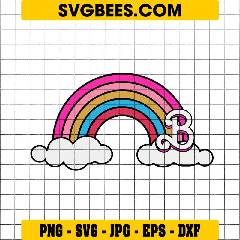 Barbie Rainbow SVG PNG, Rainbow Doll SVG, Barbie The Movie DXF SVG PNG EPS