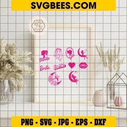 Barbie SVG Bundle, Barbie Princess SVG, Pink Doll Girl SVG PNG DXF EPS Cut Files on Frame