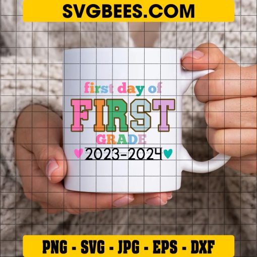 First Day Of 1St Grade SVG, 1St Grade SVG, First Day Of School SVG on Cup