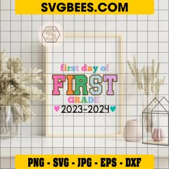 First Day Of 1St Grade SVG, 1St Grade SVG, First Day Of School SVG on Frame