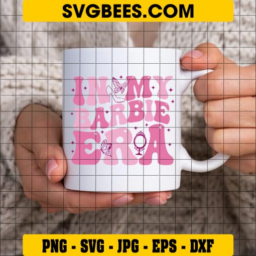 In My Barbie Era SVG PNG, Groovy Barbie Girl SVG, Come On Lets Go Party DXF SVG PNG EPS on Cup