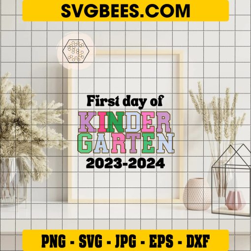 Kindergarten SVG, Kindergarten Life SVG, First Day Of School SVG on Frame