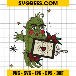 Baby The Grinch Christmas SVG, Grinch Chibi Xmas Holiday SVG