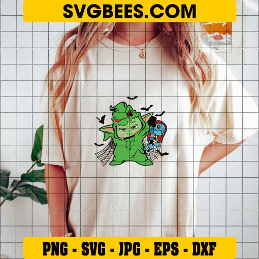 Baby Yoda Oogie Boogie SVG, Halloween Spooky Star Wars SVG on Shirt