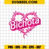 Bichota Pink SVG, G Bichota SVG, Wire Heart Tattoo SVG