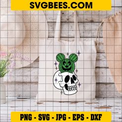 Disney Cactus Skull SVG, Skull and Mickey Mouse Halloween SVG on Bag