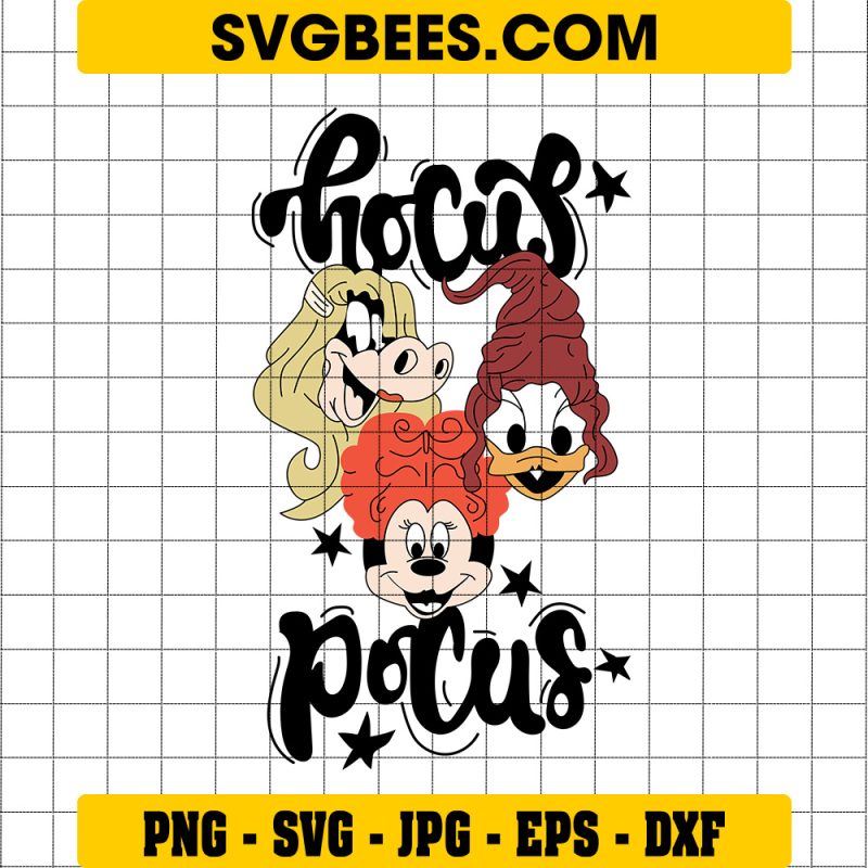 Disney Characters Hocus Pocus SVG, Hocus Pocus Halloween SVG