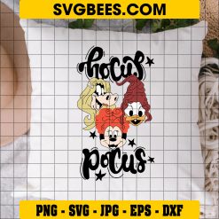 Disney Characters Hocus Pocus SVG, Hocus Pocus Halloween SVG on Pillow