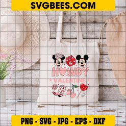 Disney Howdy Valentine SVG, Mickey and Minnie Western SVG on Bag