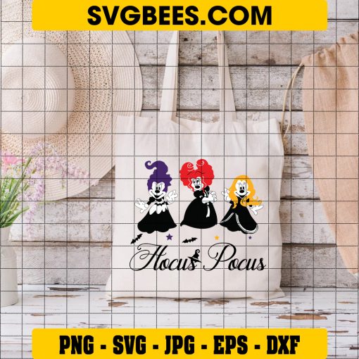Disney Minnie Hocus Poucs SVG, Disney Hocus Pocus Halloween SVG on Bag