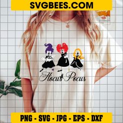 Disney Minnie Hocus Poucs SVG, Disney Hocus Pocus Halloween SVG on Shirt