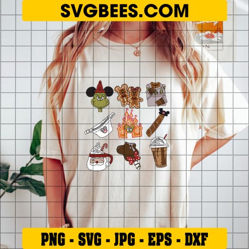 Disney The Grinch Christmas SVG, Disneyland Gingerbread Christmas SVG on Shirt