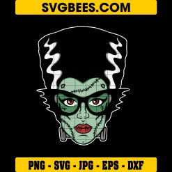 Frankensteins Girl Halloween SVG, Girl Zombies Halloween SVG