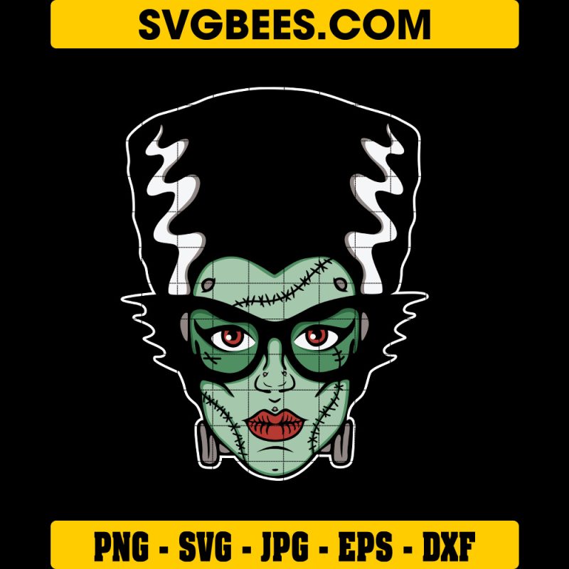 Frankensteins Girl Halloween SVG, Girl Zombies Halloween SVG