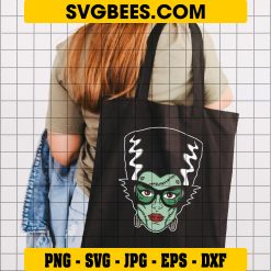 Frankensteins Girl Halloween SVG, Girl Zombies Halloween SVG on Bag