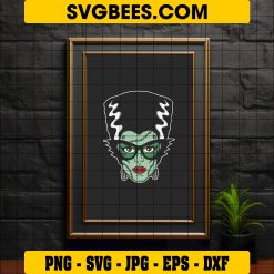 Frankensteins Girl Halloween SVG, Girl Zombies Halloween SVG on Frame