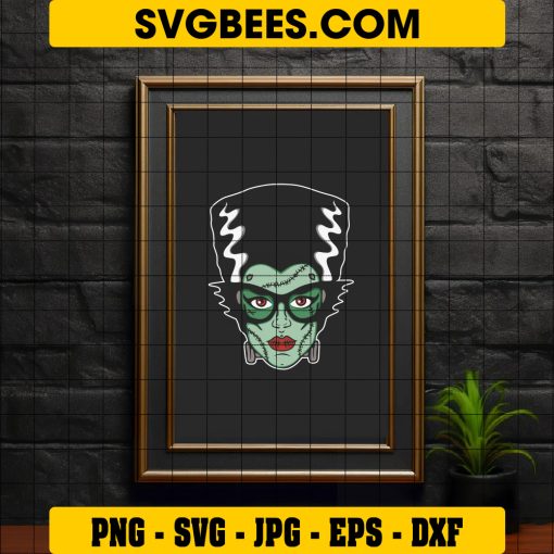 Frankensteins Girl Halloween SVG, Girl Zombies Halloween SVG on Frame