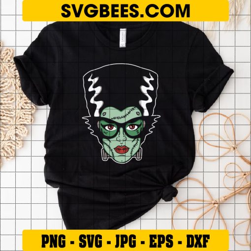 Frankensteins Girl Halloween SVG, Girl Zombies Halloween SVG on Shirt