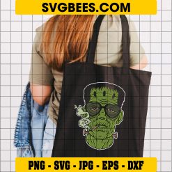 Frankensteins Monster Halloween SVG, Frankensteins Smocking Halloween SVG on Bag