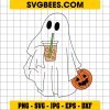 Ghost and Coffee Halloween, Halloween Ghost Pumpkin SVG