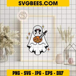 Ghostface Jason Voorhees SVG, Chibi Jason Voorhees Halloween SVG on Frame