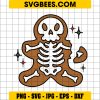 Gingerbread Skeleton Christmas SVG, Gingerbreadman Cookie SVG