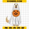 Golden Retriever Ghost Halloween SVG, Halloween Dog Ghost SVG