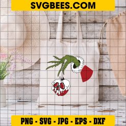 Grinch Hand Poison Apple SVG, Christmas Grinch Hand SVG on Bag