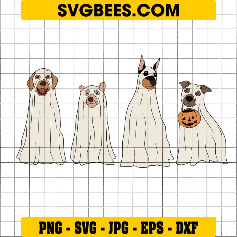 Halloween Ghost Dog SVG, Ghost Dog Halloween SVG