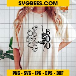 Hey Boo Ghost SVG, Cute Halloween Ghost SVG on Shirt