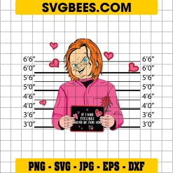 If I Had Feelings Heyd Be For You SVG, Chucky Pink SVG, Halloween Chucky SVG