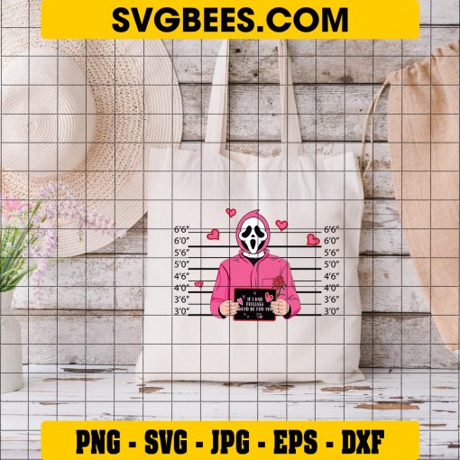 If I Had Feelings Heyd Be For You SVG, Ghost Face SVG, Halloween Ghotface SVG on Bag