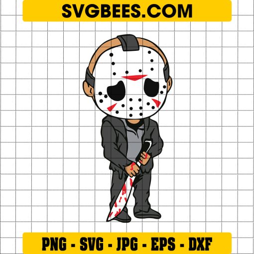 Jason Friday The 13Th SVG, Chibi Jason Voorhees Halloween SVG