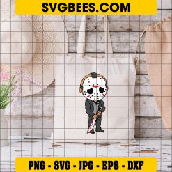 Jason Friday The 13Th SVG, Chibi Jason Voorhees Halloween SVG on Bag