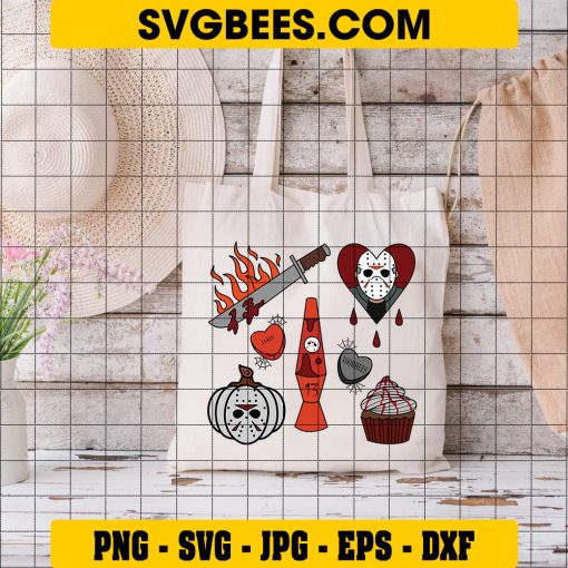 Jason Voorhees Snacks Halloween SVG, Friday The 13Th Food and Drink SVG on Bag