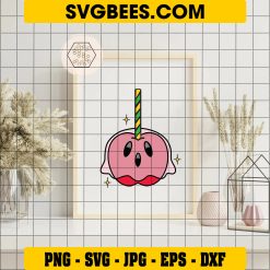 Kawaii Candy Apple SVG, Kids Halloween SVG on Frame