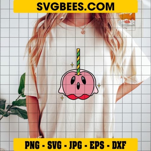 Kawaii Candy Apple SVG, Kids Halloween SVG on Shirt