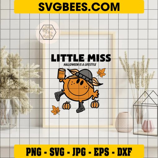 Little Miss Halloween Is A Lifestyle SVG, Spooky Rae Dunn SVG on Frame