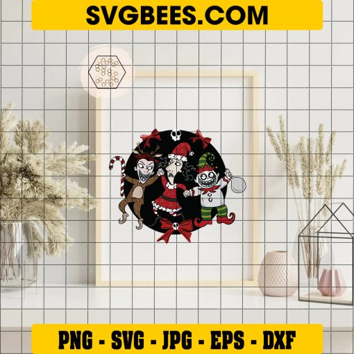 Lock Shock and Barrel Christmas SVG, Nightmare Before Christmas Costume SVG on Frame