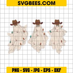 Making Spirits Bright Cowboy Ghost SVG, Western Ghost Christmas SVG