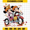 Mickey Minnie Bicycle Autumn Leaves SVG, Disney Mouse Autumn Fall SVG