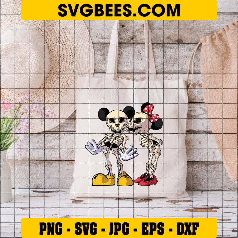 Mickey Minnie Skeleton SVG