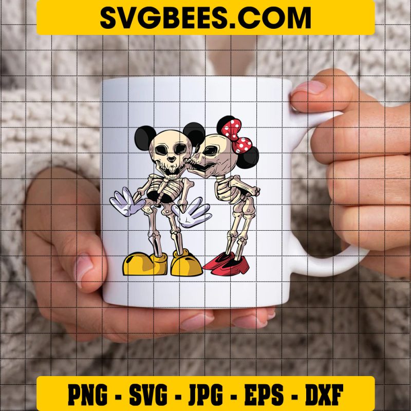 Mickey Minnie Skeleton SVG