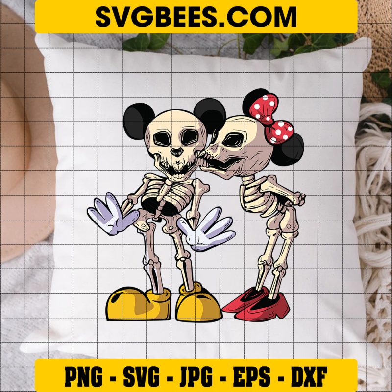 Mickey Minnie Skeleton SVG