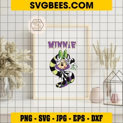 Minnie Beetlejuice SVG, Disney Minnie Costume SVG, Beetlejuice SVG on Frame