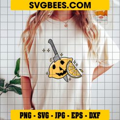 Myers Lemon Halloween SVG, Halloween Knife Lemon SVG on Shirt