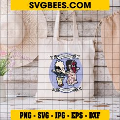 Never Trust The Living SVG, Beetlejuice Barbara and Adam Chibi SVG on Bag
